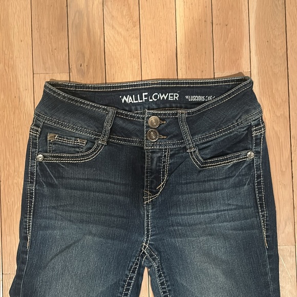 Wallflower ‘Luscious Curve’ Style Womens 2000s Style Denim Double Button Sz 1 - Picture 10 of 14